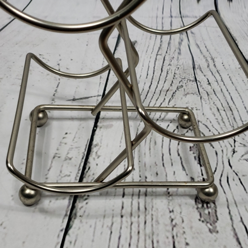 Silver 4 Tier Wine Rack